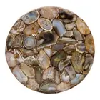 18" Agate Corner table Top Marble semi precious stones Art home decor