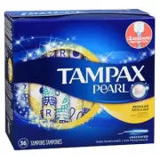 Tampax Pearl Tampons Regular Absorbency Unscented 36 Each By Pantene