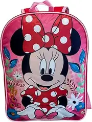 [Ruz] Minnie Mouse 15" School Bag Backpack (Red-Pink), Red-pink, Large