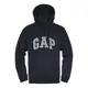 美國百分百【全新真品】GAP 帽T 上衣 外套 長袖 連帽 LOGO 貼布 深藍 現貨 男 M號 E463