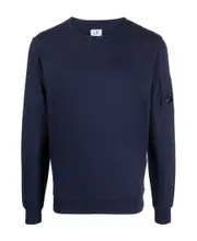 C.P. Company Lens Detailed Light Fleece Sweatshirt Black