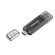 128GB Type C Flash Drive 2 in 1 OTG USB 3.0 + USB C Memory Stick with Keychai...