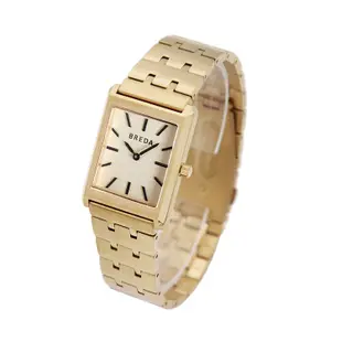 BREDA 美國設計師品牌女錶 | VIRGIL系列 長方形復古簡約造型手錶 - 金1740B