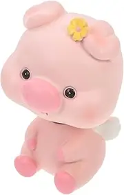 Generic Cute Shaking Head Pig Doll Car Ornament for Dashboard Decoration Adorable Pig Figurine for Home and Office Decor for Animal Lovers