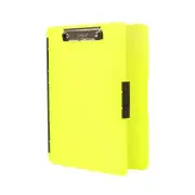 Dexas Slimcase Clipboard Side Open Neon Yellow