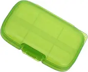 Packing Box Removable Containers Medicine Travel Covers Pill Compartment Medicine Medication Travel Case Personal Medications Portable Daily Convenient Organiser Green Plastic