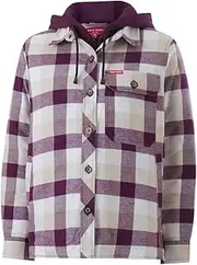 [Hard Yakka] Women's Heritage Quilted Flannel Hooded Shacket