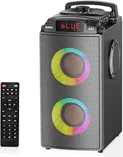 [BOHINI] A22 60W Wireless TWS Portable Bluetooth Speaker, Beat-Driven Lights, Loud Stereo, Bluetooth 5.0, 24H Playtime, 120W TWS Pairing, 12-Month Warranty