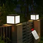 Solar LED Light Garden Pillar Lamp Outdoor Post Lights Sensor Switch Waterproof