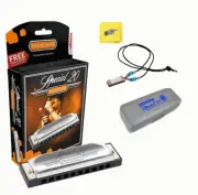 Hohner Special 20 Progressive C with Mini Harmonica Bracelet and Polish Cloth