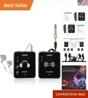 MS-1 Wireless in Ear Monitor System, 2.4G Stereo in-Ear Monitoring System wit...