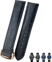 [BKUANE] 21mm 20mm 22mm Cow Leather Watch Strap for Omega Seamaster 300 Speedmaster Watch Bands