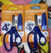 Two Fiskars Blunt Tip 5" Scissors for Kids 4-7, School Supplies, Free Shipping