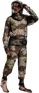 UVAN ART Mosquito Resistant Clothing Bug Suit Hunting Clothes Camo Netting Camouflage Netting Outdoor Mosquito Net Suits, Jungle Green, X-Large