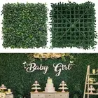 Grass Wall Panels, 10"x 10"(12pcs) 4-Layer Artificial Boxwood Faux Green Wall...