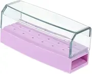IWOWHERO Nail Drill Bits Storage Box Plastic Organizer for Nail Grinding Heads Nail Bit Container for Electric Nail File Essential Nail Storage