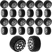 ibasenice 50pcs Boy Girl Car Assemble Wheels Toy Car Wheels for Projects for Crafting and Enhancing Hand-Eye Coordination for Creative Play