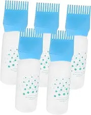 FRCOLOR Hair Dye Comb Tool Bottle with Scalp Oiling Applicator 5pcs Set for Styling