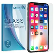 [2 Pack] Apple iPhone 11 Pro (5.8”) Tempered Glass Crystal Clear Premium 9H HD Screen Protector by MEZON – Case Friendly, Shock Absorption (iPhone 11 Pro, 9H) – FREE EXPRESS