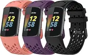 [Proxima Direct] Replacement Bands Compatible with Fitbit Charge 5 Bands/Fitbit Charge 6 Bands,Proxima Breathable Sport Band Soft Waterproof Replacement Wristbands Strap for Fitbit Charge 5/6 Advanced Fitness Tracker