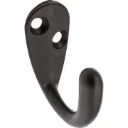 Wall Hook for Clothes,Single Prong,Oil-Rubbed Bronze Finish,Holds 35-Lbs. -N330-
