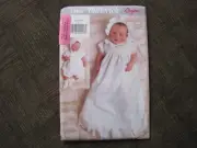 Infant's Dress, Romper & Hat - BUTTERICK 4588 Sewing Pattern UNCUT- NB,S,M 1996