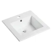 Mondella 415 x 415mm Gloss White Rococo Square Drop In Basin