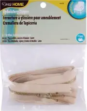 Dritz Home Brass Upholstery Zipper - 30" Beige*
