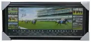 Black Caviar Final Start L/E Panoramic Dual Signed Print Framed Moody & Nolen