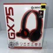 New Scenery Pro Gaming Light Up Headset With Microphone Black Red Lights
