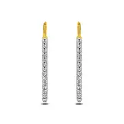 0.25 CT. T.W. Diamond Paperclip Drop Earrings in 10K Gold