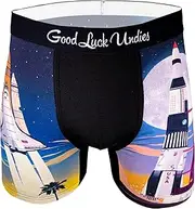 [Good Luck Sock] Good Luck Undies Men's Rocket Launch Boxer Brief Underwear