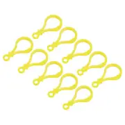 Plastic Lobster Clasps, Claw Snap Hooks for Keychains DIY Yellow, 24Pcs