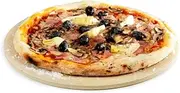 barbecook Pizza Stone for Gas Grill and Oven, Pizza Stone Grill Accessories Made of Fireproof Clay, Universal, Round, 36 cm, Black
