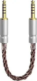 Geekria Apollo 4.4mm Balanced Cable, Single Crystal Copper 5 Pole Male to Male Upgrade Cord, 8 Strands 6N OCC, Compatible with iFi DAC, Amplifier, Music Player (18cm)