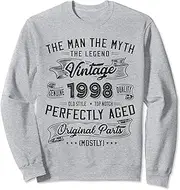 [X.Style] Man Myth Legend 1998 25th Birthday Tee for 25 Years Old Sweatshirt ds1604 Sweatshirt (S) Heather Grey