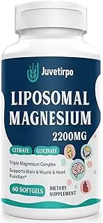 Magnesium Complex, Magnesium Threonate, Magnesium Glycinate, Magnesium Citrate, A Powerful Supplement to Support Sleep, Mood and Muscle Relaxation, Brain and Bone Health, Gluten Free 60 Capsules