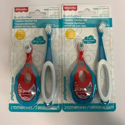 Fisher-Price Brush Buddies Toddler Toothbrush Set of 2 - Kids' Oral Care
