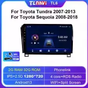 Car Radio GPS Navigation For Toyota Tundra Sequoia Multimedia Player QLED Screen