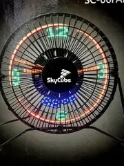 FAN LED DISPLAY 6”(15CM) CLOCK & THERMOMETR Cool CAR Bedroom Powered USB Plug