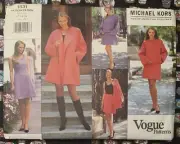 Vogue 1531 Michael Kors Misses’ Coat, Jacket, Dress & Skirt Pattern 12-14-16 UC