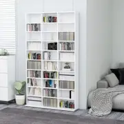 CD Cabinet White 102x23x177,5 cm Chipboard