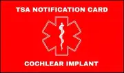 Cochlear Implant Air Travel TSA Notification Card - Durable, Discreet