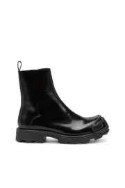 [Diesel] Diesel - D-Hammer-Leather Chelsea boots with Oval D toe caps - Boots - Man - Black 39 Black