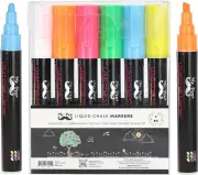 - Chalkboard Markers, 6 Pack, Dual Tip, Vibrant Colors, 8 Labels, Liquid Chalk P