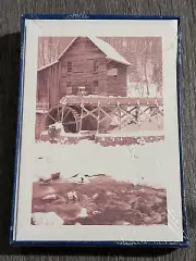 VTG K-Mart Christmas Greeting Cards 18ct Envelopes Trim Home Country Mill Barn
