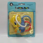 Looney Tunes Lovables Hard & Soft Teething Ring 1994 Gerber Tweety Bird Baby Toy