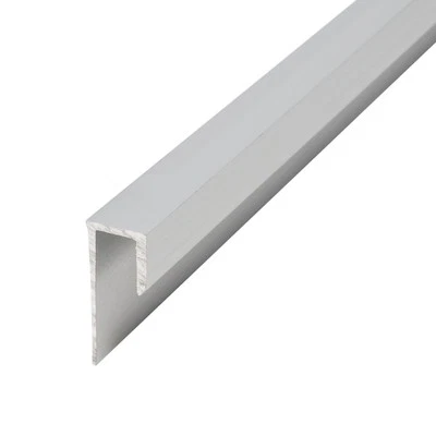 J Channel 3/16 Inch Thick Clear Anodized (Satin) Finish Aluminum Cap Moulding