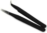 KADS 2 Pcs Rhinestones Gems Eyelash Nippers Tweezers Nail Art Acrylic Gel Picking Tool
