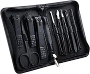 Professional Pedicure Manicure Set Beauty Tool Beauty Set with Black PU Leather Case Unisex Carbon Steel Nail Clipper Set